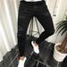 Men's Clothing Distressed Skinny Jeans Slim Fit Stretch Ripped Jeans - High Elasticity Skinny Denim Pants For Casual & Streetwear (Black, XS-XXL)_mkmklike.com
