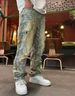 Men's Hip-Hop Streetwear Denim Pants – Distressed Embroidery & Paint Splatter Loose-Fit Jeans (28-36, Vintage Blue)_mkmklike.com