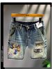 Retro High Street Fashion Loose Harem Men's Denim Shorts Trendy Ripped Patch 5 Point Pants Summer New Personality_mkmklike.com