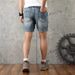 Men's Retro Slim Fit Denim Shorts - Vintage Workwear Style, Comfortable Cotton Fabric, Straight Leg Casual Summer Shorts For Men_mkmklike.com