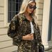 Washed Denim Jacket With Leopard Print - Trendy Streetwear Coat For Women_mkmklike.com