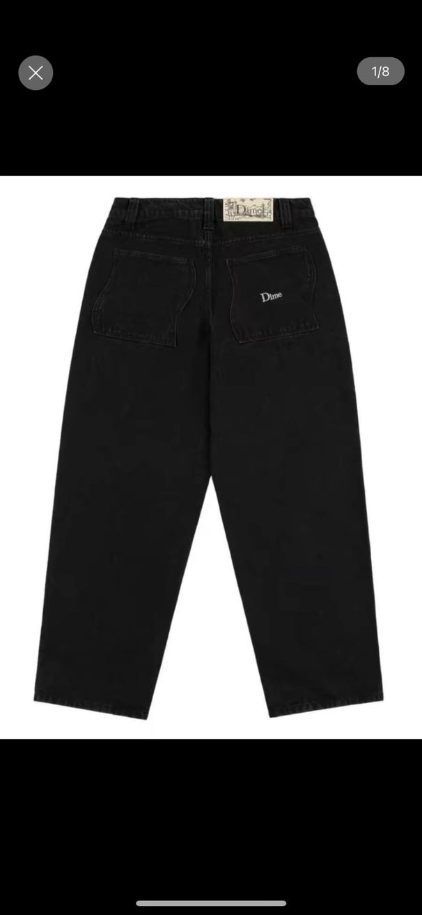 In Stock Street Skateboard Dime Baggy Straight Loose Casual Denim Pants Washed Jeans For Men_mkmklike.com