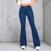 Women's Clothing Stretch Flared Jeans - Slim Fit Bootcut Denim Pants With Medium Waist (Dark Blue, S-XXL)_mkmklike.com