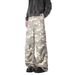 American Washed Vintage Camouflage Casual Pants Men's 2025 Summer New Versatile Workwear Wide Leg Cotton Leather_mkmklike.com