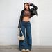 Low-Rise Wide-Leg Jeans For Women – Stretchy Flared Denim Pants, Retro American Style & Comfortable Everyday Wear_mkmklike.com