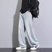 Men's Clothing NASA black jeans men's spring and autumn new loose straight trousers high street casual pants_mkmklike.com