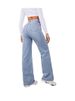 Stretch High-Waisted Straight Leg Jeans For Women - Comfortable Cotton-Blend Denim Pants With Wrinkle-Free Technology (Light Blue)_mkmklike.com