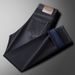 Men's Clothing Men's Jeans Elastic Bottom Fleece Denim Trousers Light Luxury Business Free Ironing Slim Fit Mid Waist Small Straight Pants_mkmklike.com