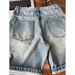 Men's Premium Washed Denim Shorts – Slim Fit, Stretch Comfort, Classic Blue (Sizes 28-38, Mid-Rise, Casual & Stylish)_mkmklike.com