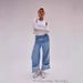 DY European And American Style New Vintage Washed Mid-waist Slimming Rolled Hem Loose Versatile Straight-leg Women's_mkmklike.com