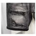Men's Distressed Denim Shorts With Rhinestone Details - Stretch Slim-Fit Mid-Thigh Casual Shorts For Summer (Dark Grey)_mkmklike.com