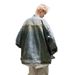 Gradient Tie Dye Denim Jacket For Men's Autumn Stand Up Collar Design, Niche Clothing_mkmklike.com