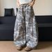 Streetwear Camo Cargo Pants – Unisex Hip-Hop Oversized Jeans (S-3XL, 65% Cotton, Button Fly, Multi-Pocket Urban Utility)_mkmklike.com