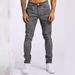 Men's Slim Fit High Waist Jeans Stretch Denim Pants Black Washed Skinny Trousers For Streetwear & Casual_mkmklike.com