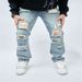 New Casual Jeans Men's American Trend Loose Fitting High Street Wide Leg Pants Selfie_mkmklike.com