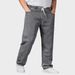 Biaoten Men's Straight Leg Jeans Spring/Summer Loose Fit plus Size Elastic Waist_mkmklike.com