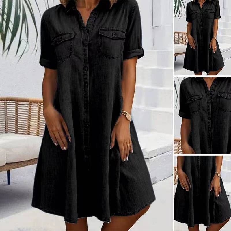 Women's Clothing Women's Denim Dress Large Size Dress Now_mkmklike.com