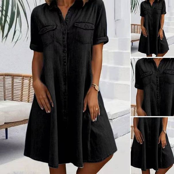 Women's Clothing Women's Denim Dress Large Size Dress Now_mkmklike.com