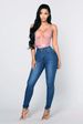 Women's High Waist Stretchy Skinny Jeans - Slimming & Comfortable Denim Pants For Work & Casual Wear (Black, Dark Blue, Light Blue)_mkmklike.com