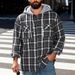 2025 New European American Style Spring And Autumn Men's Hooded Flannel Plaid Button Shirt Jacket Versatile Casual_mkmklike.com