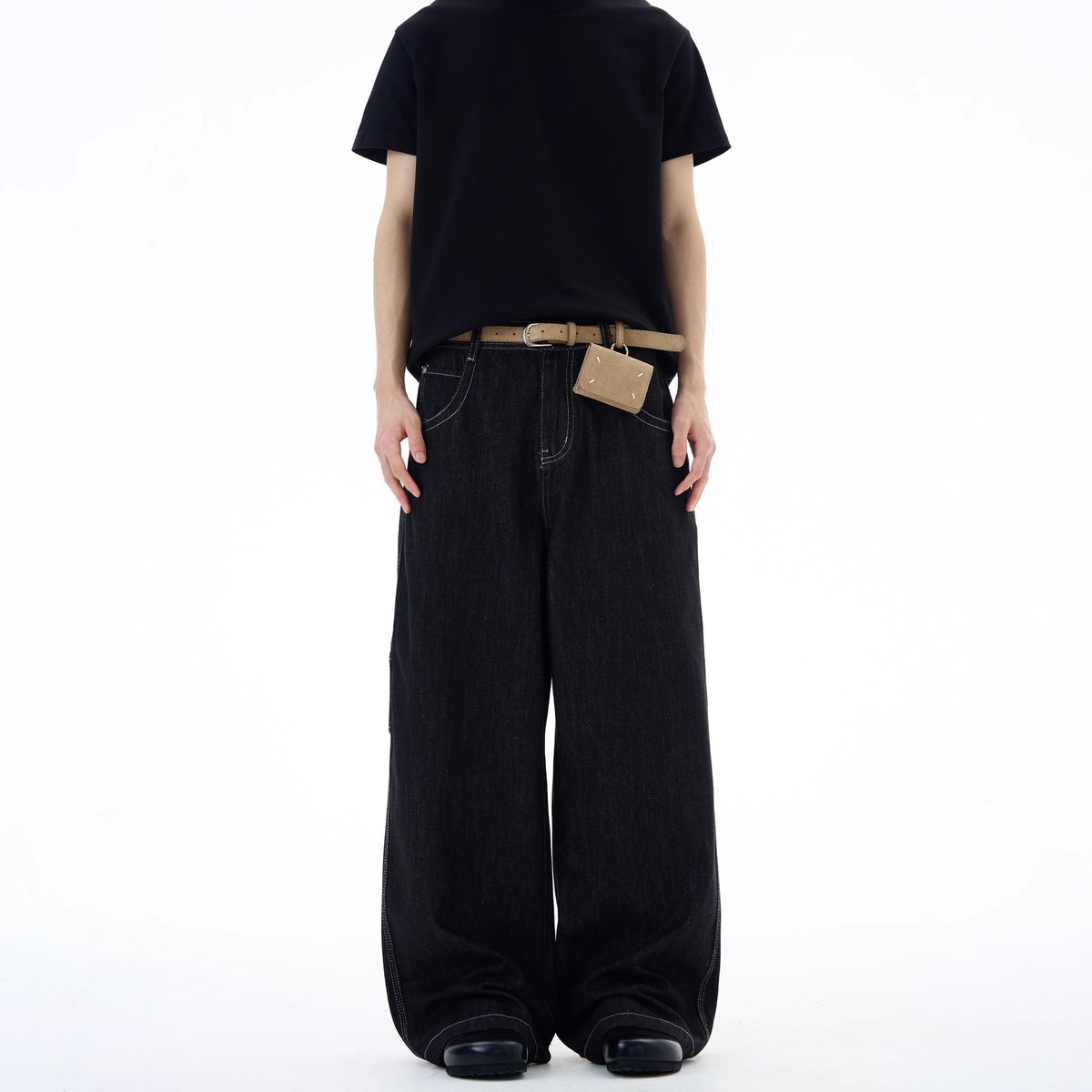 Men's Clothing Summer Style American Style Men's Summer Loose Fit Embroidered Print Jeans - Stylish Straight Leg Cotton Pants For Casual Streetwear_mkmklike.com