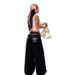 Embroidered Vintage Wide-Leg Jeans – Floral Cross Stitch On Black Denim (High Waist, Sizes 26-31)_mkmklike.com