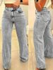 K High Quality New Trendy Straight Leg Casual Jeans_mkmklike.com