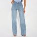 Women's Relaxed Fit Straight Leg Jeans - High Waist Washed Denim Pants For Casual Comfort (Light Blue, Vintage Blue)_mkmklike.com