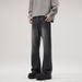 Men's Clothing Vintage American Style Bamboo Knot Flared Jeans For Men & Women | High Street Vibe Casual Pants | Black & Retro Blue | S-3XL_mkmklike.com