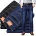 Men's Slim Fit Stretch Business Jeans - Micro-Elastic Straight Leg Denim Pants | Wrinkle-Free & Office-Ready | Classic Black/Blue | Mid Rise | Europea_mkmklike.com