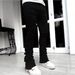 Men's Clothing Comfort Slim Fit Jeans Fleece Lined Thickened High Street Style Slightly Flared Long Pants_mkmklike.com