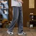 Premium Stretch Rayon Jeans For Big & Tall Men – Ultra-Lightweight Relaxed Fit Jogger Pants (Up To 300lbs) In Grey & Blue_mkmklike.com