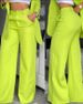 Women's Clothing Elegant Floral Sleeveless Suit Jacket + Lace Up Casual Trousers Suit_mkmklike.com