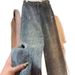 Women's Clothing High-Waisted Slimming Rhinestone Jeans Loose Straight Leg Pants Versatile Heavy-Duty Summer Fashion Blue_mkmklike.com