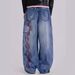 Men's Clothing Jeans Jacquard Embroidery American Cross Border Hip Hop Style Summer New Casual Versatile Trousers_mkmklike.com