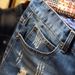 Men's Trendy Casual Fashion Stretch Slim Fit Ripped Mid Length Five Point Shorts Spring/Summer New Style Korean Style_mkmklike.com