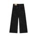 Gothic Distressed Straight-Leg Jeans – Industrial Washed Black Denim Pants With Ripped Details (Unisex Streetwear, S-Xl, Winter Grunge Style)_mkmklike.com