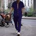 2024 Summer Men's Shirt Casual Loose Short sleeved Long Pants Beach Set_mkmklike.com