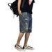 Men's Clothing Casual Straight Leg Denim Shorts Mid-Length Harem Trendy Brand Versatile Loose Fit Five Point Summer Pants_mkmklike.com
