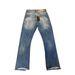 Unisex Distressed Flared Black Retro Straight Leg Jeans Mid Waist Wide Leg Pants With Slight Stretch Machine Washable_mkmklike.com