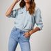 Women's Clothing Denim Shirt Long Sleeve Casual Button Down Shirt With Polo Collar For Autumn Streetwear_mkmklike.com