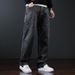 Double Knee Washed Retro And Old Jeans Men's Autumn And Winter New Plus Size Pants Loose Straight Japanese Jeans_mkmklike.com