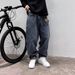 Men's Clothing Curved Blade Jeans Vintage Asymmetric Fly Jeans - Samurai-Inspired Straight Leg Denim With Multi-Pocket Utility (8 Classic Sizes)_mkmklike.com