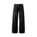 Men's Heavyweight 14.8oz Vintage Washed Denim Jeans – Relaxed Fit Straight-Leg & Slight Flare (Black)_mkmklike.com