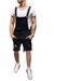 Pure New And American Style Denim Overalls With Ripped Holes Slim Fit Shorts Cross-Border Exclusive For European Men's Work_mkmklike.com
