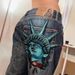 Statue Of Liberty Retro Distressed Denim Jeans Straight Leg Trendy Pants For Men And Women Casual Fashion Cotton Spring/Autumn_mkmklike.com