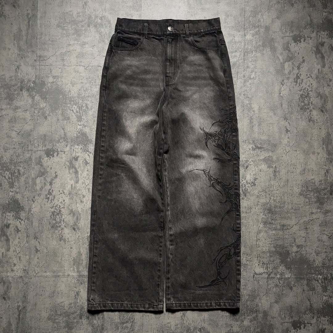 Streetwear Essential Men's Jeans – Slim Straight Fit Stretch Denim Pants For Casual & Urban Style_mkmklike.com