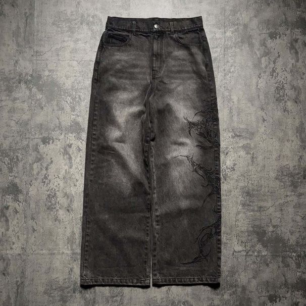 Streetwear Essential Men's Jeans – Slim Straight Fit Stretch Denim Pants For Casual & Urban Style_mkmklike.com