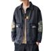 Loom Spring Autumn Denim For Men, Loose Fit, European And American Trendy Brand, Patchwork, Japanese Retro Style, Versatile_mkmklike.com