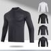 Men's Clothing Long-Sleeved T-Shirt Men's Sports Outdoor Tops Quick-Drying Breathable Running Fitness Training Suit Half-Zip Stand Collar_mkmklike.com
